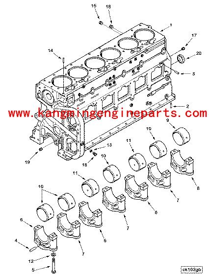 CCEC engine parts vessels parts NTA855 block cylinder 3031156