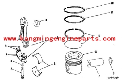 CCEC kta19 generator engine parts 3631248 set, piston ring