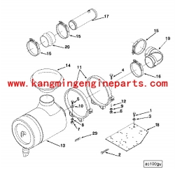 Cap, Air Cleaner 3013238 for chongqing engine parts KTA19 engine