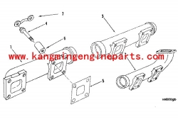 重庆康明斯KTA38船用排气管3028238