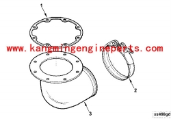 康明斯船舶配件KTA19增压器管接头3026447