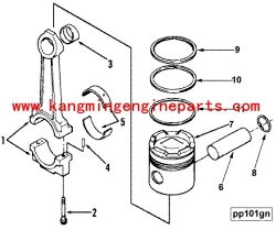 重庆康明斯NT855柴油机连杆总成3013930  218808