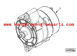 Hubei engine parts 4B3.9 diesel alternator 3415351
