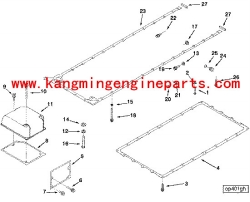 Original engine parts KTA19 gasket oil pan 3042587