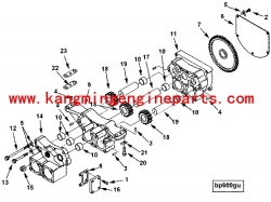 Original engine parts kta38 kta50 gear lubricating oil pump 206756