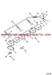 Engine parts 3047710 cover rocker arm hsg k19 ship equipment parts