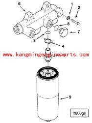 重庆康明斯发电机组用KTA38燃油滤清器座3023200