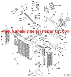 Chongqing engine parts 3000256 support radiator NT855 generator parts